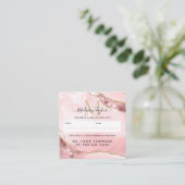 Carte De Rendez-vous Parties scintillant en or rose pâle Agate en marbr (Debout devant)