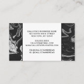 Carte De Rendez-vous Parties scintillant moderne en gris noir (Dos)