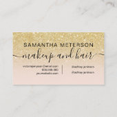 Carte De Rendez-vous Parties scintillant or chic moderne blush ombre pr (Dos)