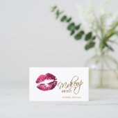 Carte De Rendez-vous Parties scintillant rose chaud lèvres 💋 rendez-vo (Debout devant)