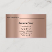 Carte De Rendez-vous Parties scintillant Rose Gold Cosmétiques SPA Stud (Dos)