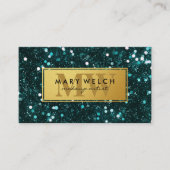 Carte De Rendez-vous Parties scintillant verte Shimmer | Cadre Or (Devant)