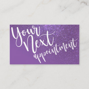 Carte De Rendez-vous Parties scintillant violet chic Type dégradé