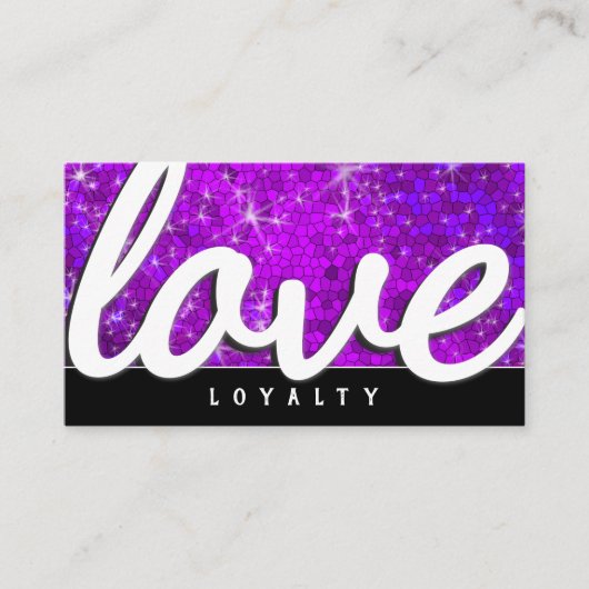 Carte De Rendez-vous Parties scintillant violet Salon coiffeur maquilla (Devant)