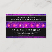 Carte De Rendez-vous Parties scintillant violette étincelles Coiffeur m (Dos)