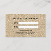 Carte De Rendez-vous Parties scintillantes modernes d'or de dent (Dos)