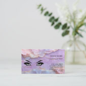Carte De Rendez-vous Pastel Marble Lash Before care Appointment Card (Debout devant)