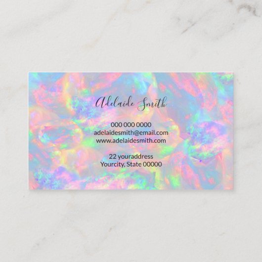 carte de rendez-vous pastel opal (Dos)