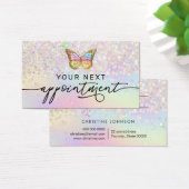 carte de rendez-vous pastel papillon fausse partie (Bureau)