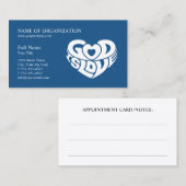 Carte De Rendez-vous Pasteur de l'Église chrétienne bleue | Ministère r (Devant / Derrière)