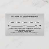 Carte De Rendez-vous Paw Chien Argent sur arrière - plan noir (Dos)