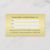 Carte De Rendez-vous Paw chien brillant or sur le service de grossissem (Dos)