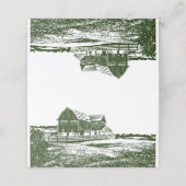 Carte De Rendez-vous Paysage rural maison de ferme de style coupe (Extérieur déplié)