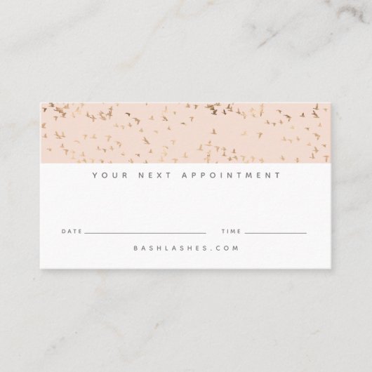 Carte De Rendez-vous Peach Blu Pink et Gold Professionnel simple (Devant)