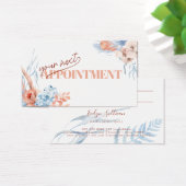 Carte de rendez-vous Pêche et bleu tropical (Bureau)