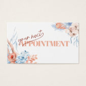 Carte de rendez-vous Pêche et bleu tropical (Devant)