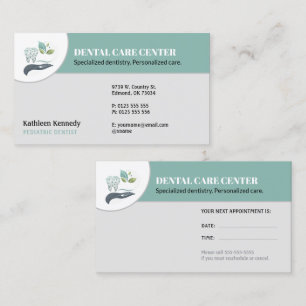 Carte De Rendez-vous Pédiatre dentiste Cabinet dentaire