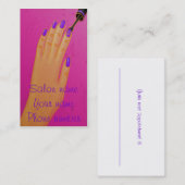 Carte De Rendez-vous Peindre des ongles violets (Devant / Derrière)
