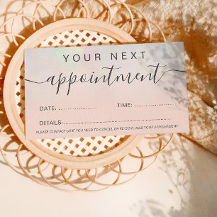 Carte De Rendez-vous Perle moderne nacre blush ombre professionnel