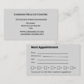 Carte de rendez-vous personnalisée élégante (Devant / Derrière)