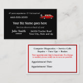 Carte De Rendez-vous Personnaliser des affaires Card2- de mécanicien (Devant / Derrière)