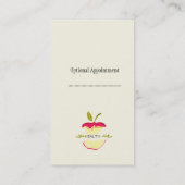 Carte De Rendez-vous Perte de poids de nutrition de santé de pommes de (Dos)