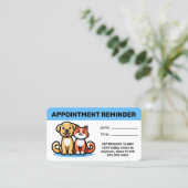 Carte De Rendez-vous Pet Business Appointment Card (Debout devant)