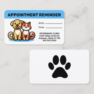 Carte De Rendez-vous Pet Business Appointment Card