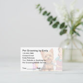 Carte De Rendez-vous Pet Grooming Appointment Cards Design Template (Debout devant)