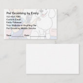 Carte De Rendez-vous Pet Grooming Appointment Cards Design Template (Devant / Derrière)
