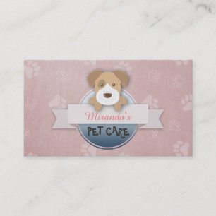 Carte De Rendez-vous Petit Chien Soins pour animaux assis & Grooming Sa