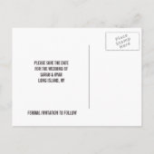 Carte de rendez-vous photo avec étiquette à tourbi (Dos)