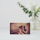 Carte De Rendez-vous Photo Massage en pierre chaude (Debout devant)