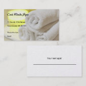 Carte De Rendez-vous Photo spa avec serviettes et bougie (Devant / Derrière)