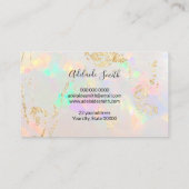 carte de rendez-vous photo texture opale blanche (Dos)