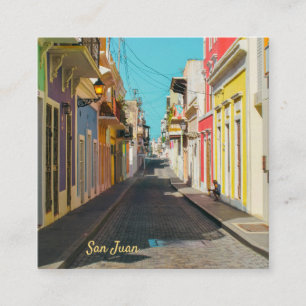 Carte De Rendez-vous Photographie de rue pavée de vieux San Juan