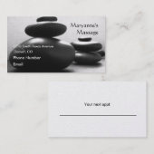 Carte De Rendez-vous Pierres de massage (Devant / Derrière)