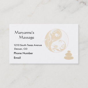 Carte De Rendez-vous Pierres de massage et Yin embelli et Yang