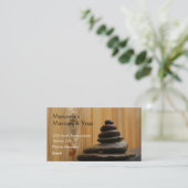 Carte De Rendez-vous Pierres et bois de massage (Debout devant)
