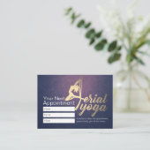 Carte De Rendez-vous Pilates d'entraînement de yoga aérien (Debout devant)