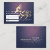 Carte De Rendez-vous Pilates d'entraînement de yoga aérien (Devant / Derrière)