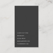 Carte De Rendez-vous Pilier d'or | Marbre noir | Exécutif (Dos)