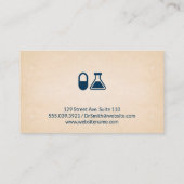 Carte De Rendez-vous Pilule et bécher | Pharmaceutique (Dos)