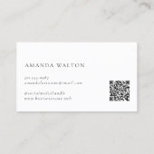 Carte De Rendez-vous Pink and Purple Monogram QR Code Modern (Dos)