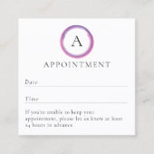 Carte De Rendez-vous Pink and Purple Monogram QR Code Modern (Devant)