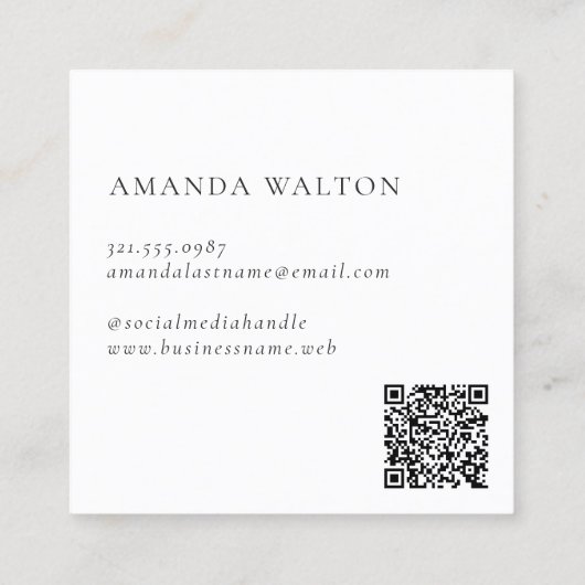 Carte De Rendez-vous Pink and Purple Monogram QR Code Modern (Dos)