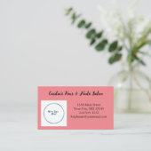 Carte de rendez-vous Pink Logo Carte de visite à o (Debout devant)