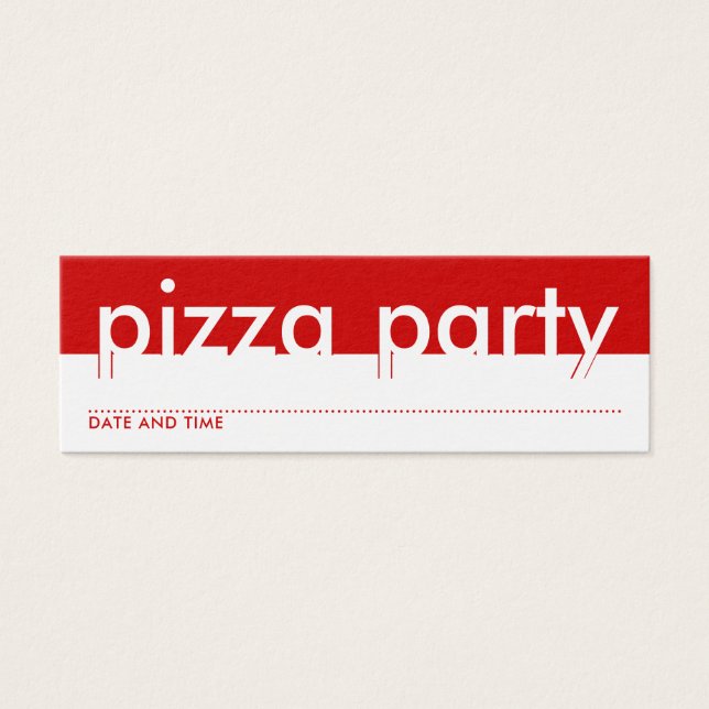 carte de rendez-vous pizza party (Devant)
