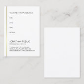 Carte De Rendez-vous Plaine moderne élégante d'or de rappel de (Devant / Derrière)