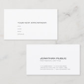 Carte De Rendez-vous Plaine simple élégante moderne de rappel de (Devant / Derrière)